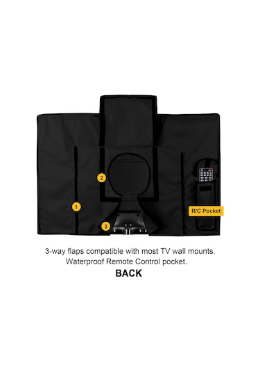 Moveevo Dış Mekan Tv Kılıfı, Yağmur Ve Güneşten Koruma, 9 Farklı Boyut Seçeneği 46"-48"