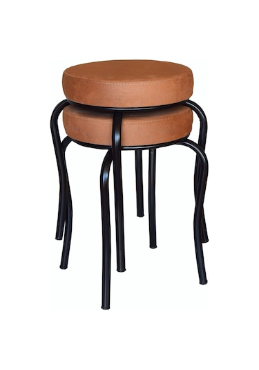 Tabure (Siyah Ayaklı) (2 Adet) - Mutfak Balkon Tabur...