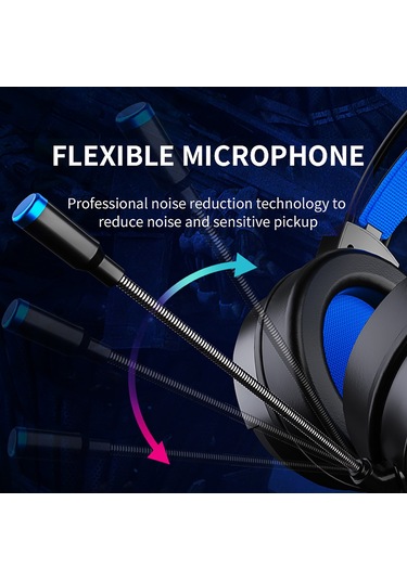 Shineyee G58 Pembe Oyun Kulaklığı 7.1 Ses, Mikrofonlu, Pc/ps4 Uyumlu, 50mm Sürücü, Renkli Işık, 3.5mm+usb Bağlantı