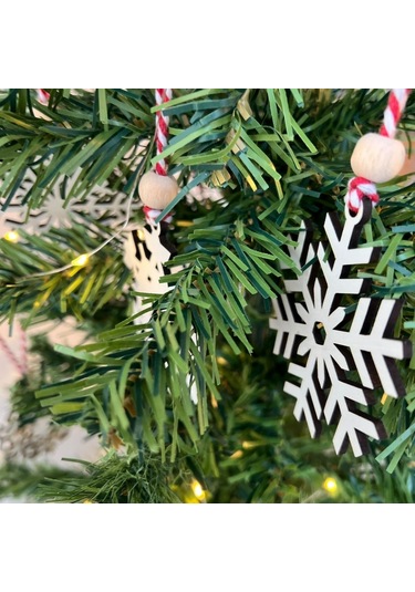 Büro Ev Partisi İçin Ahşap Yılbaşı Ağaç Süsü