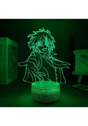 Goldenqian Çocuk Gece Lambası, 3d Gece Lambası, Renk Değişimli, Oda Dekorasyonu Gece Anime Led Işık Oda Dekorasyon Şeması Gece Lambası Çocuklar 3d Işık Yatak Odası 8pe7q5 Siyah