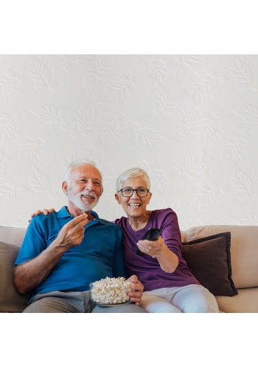 3d Duvar Paneli Boyanabilir Dekota 60x120 Cm / Yaprak Desenli 2'li Paket-1,44 M²