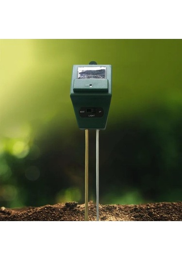 Trendooze Homyl Bitkiler İçin 3'ü 1 Arada Toprak Nemi Işık Ph Analiz Cihazı Kırmızı Model