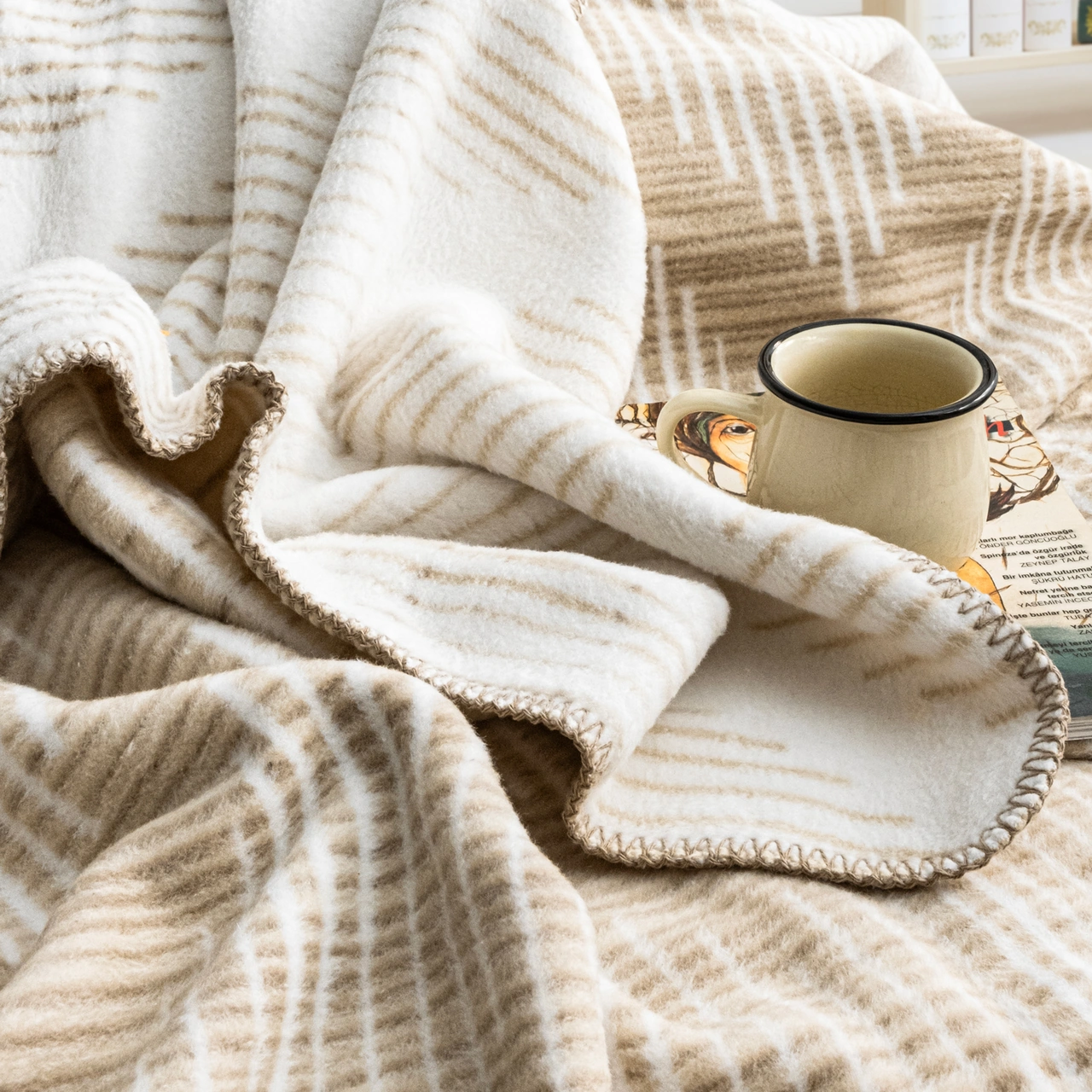 Schafer Home Bloom Tk Battaniye 150x220 Cm 1 Parça-bej Bej