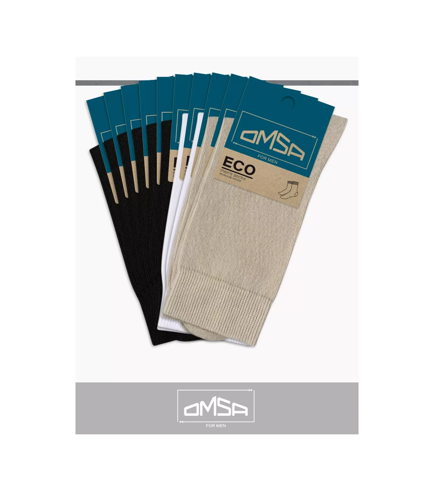 Omsa Yüksek Pamuklu Çorap 10 Çiftlik Set 39148357 Siyah