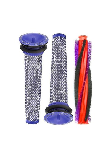 Gajeena Dyson V6 Serisi Toz Torbasız Süpürge İçin Yedek Filtre Ve Fırça Seti - Hepa Filtreli, 2'li Paket