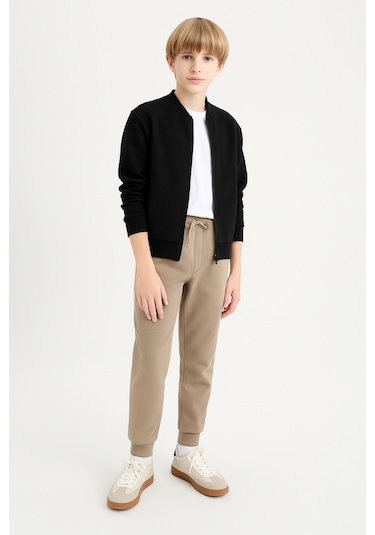 Erkek Çocuk Basic Jogger Paça Okul Eşofman Altı Ak-2350 Bej