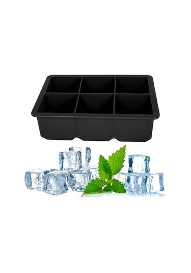 Ulzyvf Createtech Siyah Kalıp Jumbo Izgara Buz Küpleri Büyük Boy Ambition 2pcs-6 Zw Siyah Siyah