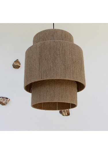 Linen Yeni Sarkıt Lamba 40x50 Bej