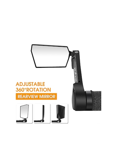 2 Adet Bisiklet Aynası Bisiklet Arka Görüş Aynası Katlanabilir 360 Derece Dönen Arka Görüş Bisiklet Aynası Gidon Güvenlik Aynası Dağ Yolu Bisikleti İçin