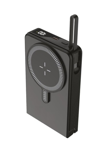 1019 10000 Mah Magsafe Kablosuz Type-c 22,5 W Hızlı Şarj Powerbank Siyah