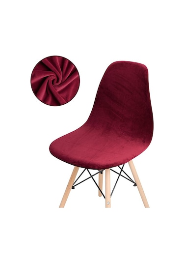 1 /2 /4 /6 Parça Kadife Düz Sandalye Kılıfları Kolsuz Kabuk Sandalye Kılıfı Düğün Yemek Odası Ofis Ziyafet Otel Koyu Gri