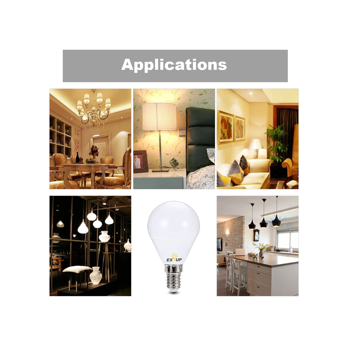 Youmex E14 Led Iç Mekan Ampülü 7w 220-240v 270 Açılı 550-650lm Beyaz Işık 5 Adet