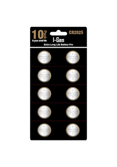I-Gen CR2025 Pil 10'lu Paket  Lityum Düğme Pil 3V 2025