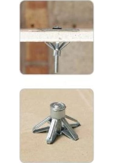 METAL ALÇIPAN DÜBEL-PARAŞÜT TİPİ METAL ALÇIPAN DÜBELİ 4 ADET