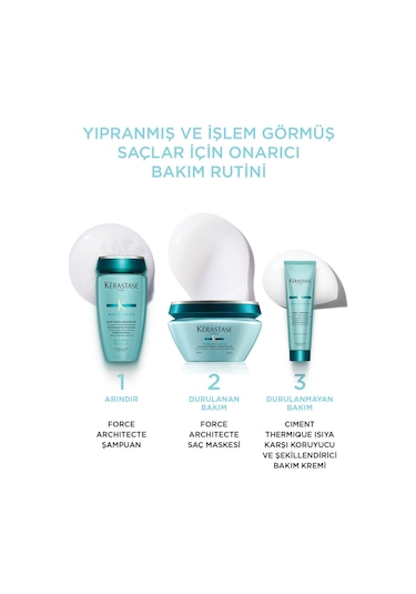 Ciment usure Ve Yıpranmış Saçlar İçin Onarıcı Durulanan Bakım Kremi 200ml