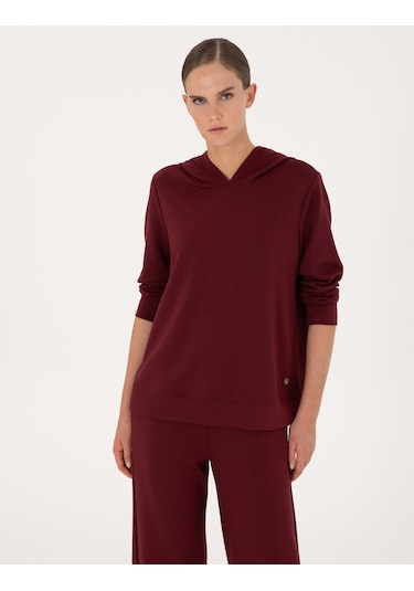 Pierre Cardin Kadın Vişne Sweatshirt 50314972-vr223 Vişne