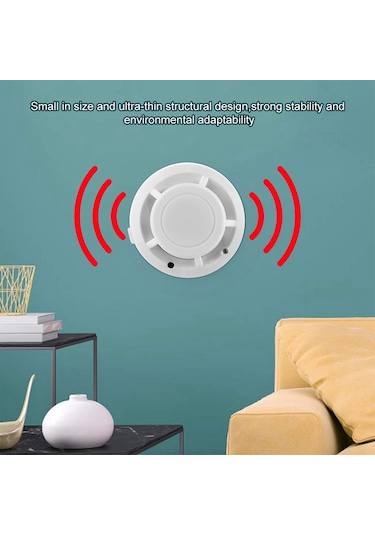 9v Bağımsız Sigara Dedektörü Ev Güvenlik Yangın Alarmı Fotoelektrik Sensör Sistemi