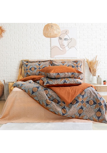 Schafer Home Premium Comfort Çift Kişilik Nevresim Takımı 6 Parça-kiremit Kiremit