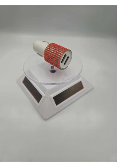 Kırmızı Taşlı Araç Çakmaklık Şarj Çift Çıkışlı A Kalite