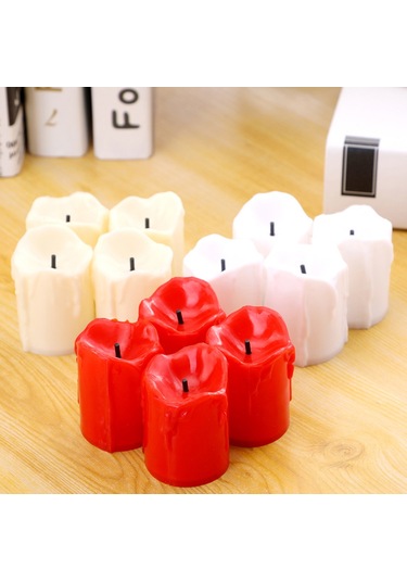 Suofeng Yk5015 Led Mum Işığı - Ateşsiz, Ev, Düğün, Doğum Günü Atmosferi Oluşturucu Sarı Renk, Tekli Paket Sarı