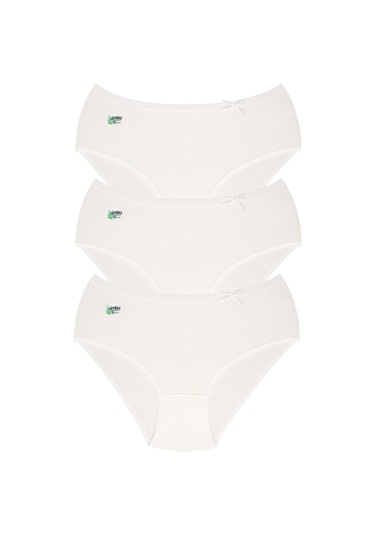 Dondeza 3'Lü Bambu  L / Xl Beden Beyaz 10 Kadın Külot Beyaz