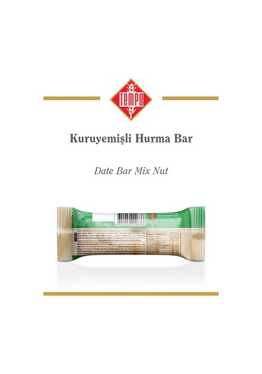 Kuruyemişli Hurmalı Bar 40 G X 12 Adet