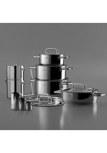 Jumbo Metalix 14 Parça Tencere Seti Gri