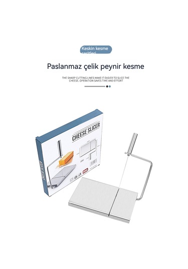 Jian Fan Mutfak Aletleri Paslanmazçelik Peynir Dilimleyici Jambon Kesici Paslanmaz Çelik