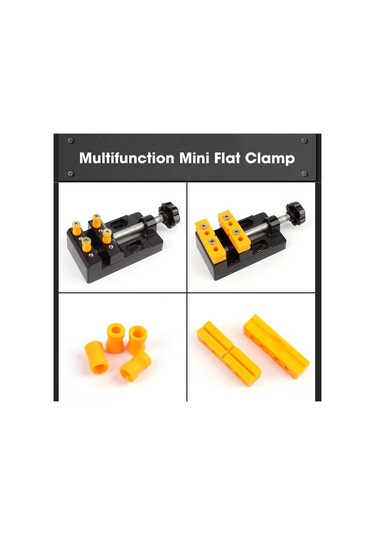 Yunboo Alüminyum Mini Masa Somunu, 0-53mm Tutma Aralığı, Matkaplama-polama-oymacılık İçin, Tam Aksesuarlar İle Siyah