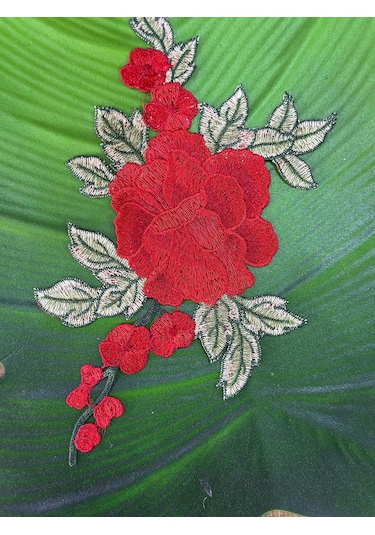 27x20 Cm Nakış İşleme Çiçekli Aplike Dikiş Giyim Aksesuarı