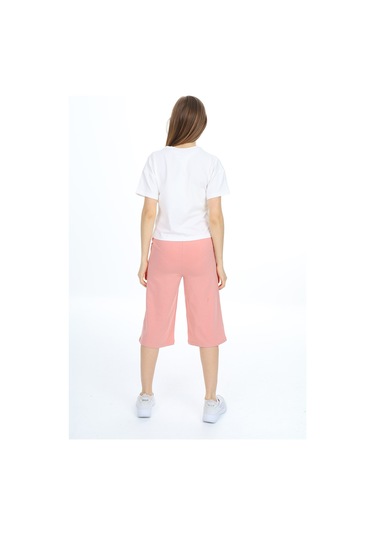 Toontoy Kız Çocuk Flw Paradıse Yazı Baskılı Kaprili Takım Koyu Pudra