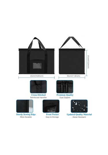 Yumuşak Soğutucu Çanta, 40l Büyük Soğutucu Çanta, Yiyecek Torbaları, Piknik Çantası, Termal Gıda Teslimat Çantası, Yalıtımlı Çanta, Soğutucu Çanta Fmy