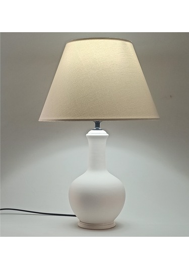 Milet Abajur, Yükseklik 45 Cm X Çap30 Beyaz