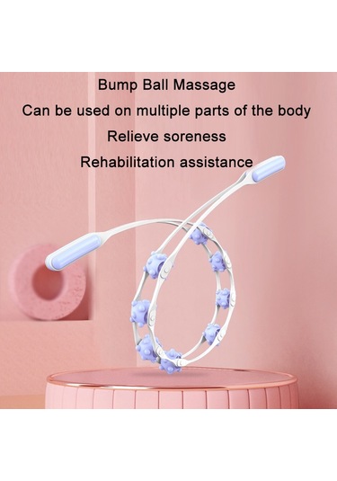 Omuz Boyun Ve Sırt Tarama Meridyeni Manuel Rulo Masajı Pembe Çok Renkli