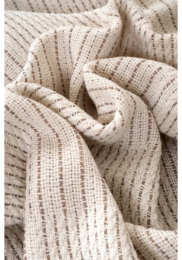 Rustıc Krem- Bej Koltuk Örtüsü 170x220cm 5160a Krem Bej