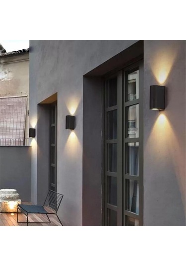 Cata 6w İki Yönlü Led Duvar Aplik - Gün Işığı 3000k - Siyah -ıp54 Siyah