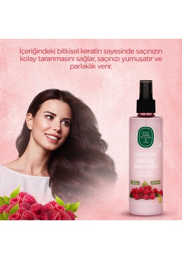 Eyüp Sabri Tuncer Frambuazlı Sirke Süper Saç Bakım Spreyi 210 Ml