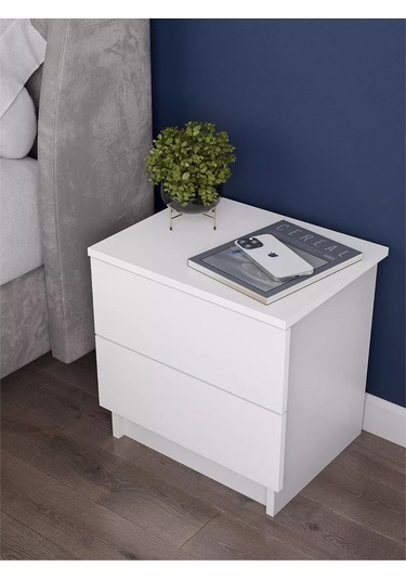 Cube Yatak Odası İçin Yatak Başında Komodin 168475550 Beyaz