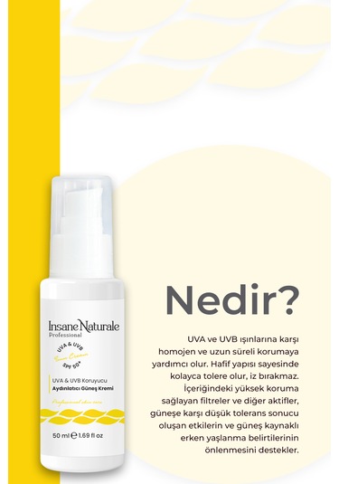 Aydınlatıcı Spf 50 Uva & Uvb Koruyucu Güneş Kremi 50 Ml