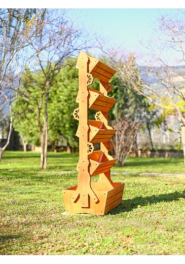 Mandu Ahşap Çok Katlı Saksı Standı Çiçeklik Standı -