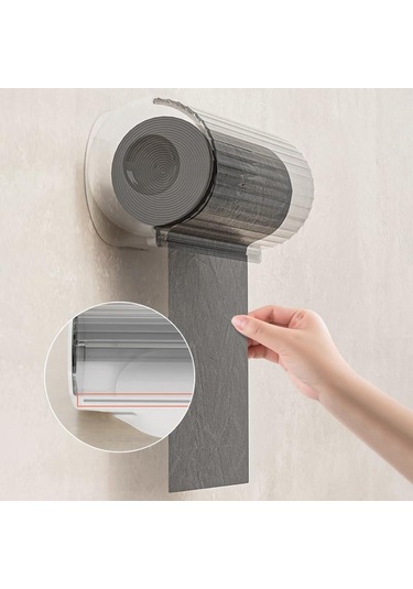 Beyaz Çöp Torbaları Saklama Kutusu Duvara Monte Mutfak Banyo Plastik Çöp Torbası Konteyner Dağıtıcı Ev Depolama