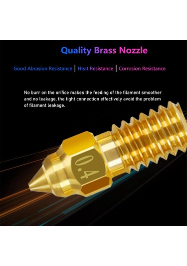 Leasetake Ender 3 V3 Se Nozul Takımı İçin 6 Adet, 3d Yazıcı Pirinç Nozulları 0,4 Mm 0,6 Mm 0,8 Mm, Yüksek Sıcaklık Dirençli Ekstruder Nozulları