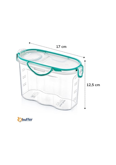 Buffer® 10 Adet Kilitli Kapaklı 12 Litre Erzak Saklama Kabı Çok Renkli