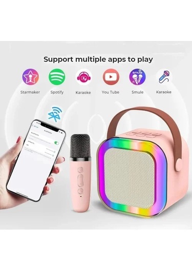 Karaoke Mikrofon Hoparlör Seti Mini 5365