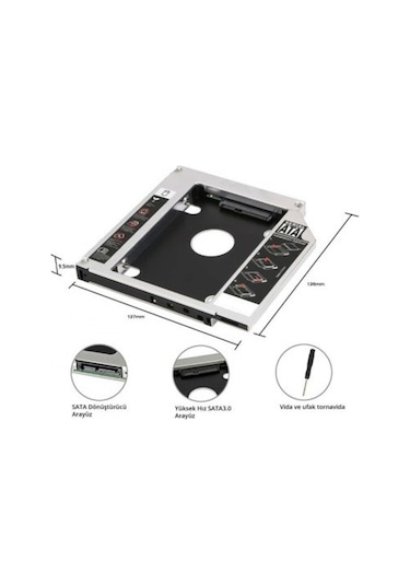 Concord C-857 Hdd Ssd Kızak 12.7 Mm