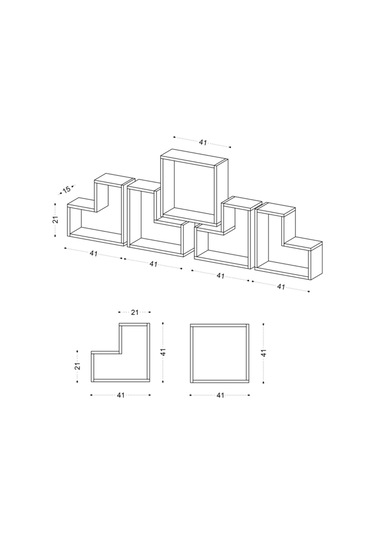 Decormet Elıtra Duvar Rafı Beyaz Çok Renkli