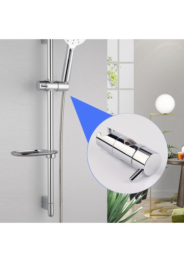 Lemestar Banyo Duşu Faresi Ayaklığı - 360 Derece Dönebilen, Yükseklik Ayarlanabilir, 19-25mm Borular İçin, Chrome Bilezikli Abs Materyal Diğer