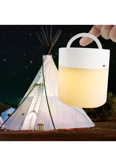 Ranyeek Renkli Işık Efekti Gece Lambası 3.7v 1200mah Batarya, 18-24 Saat Süre, Abs Malzeme Beyaz