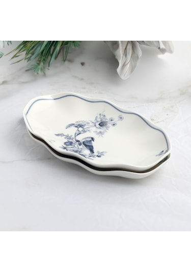 Güral Nesrin 2 Parça 25 Cm Bone Kayık Tabak - 1891